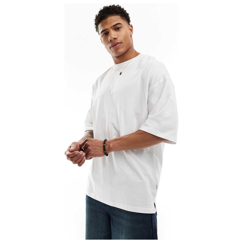Jack & Jones super oversized t-shirt in white