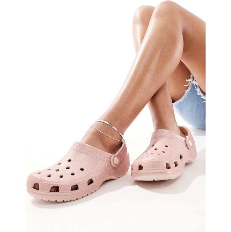 Crocs Classic Clogs In Quartz Glitter-Neutral 105592213