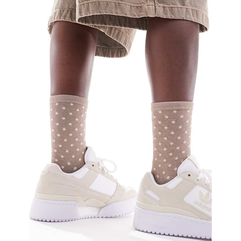 Pieces Piece glitter sock in beige spot-Neutral
