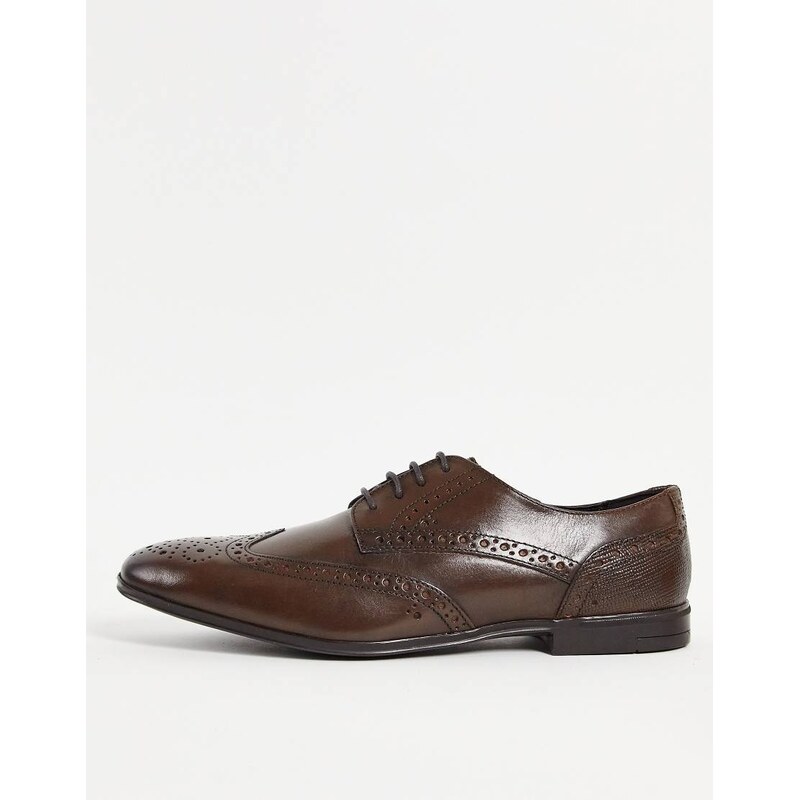 River Island lace up brogue in brown