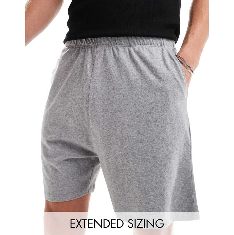 ASOS DESIGN jersey lounge short in grey marl - LGREY