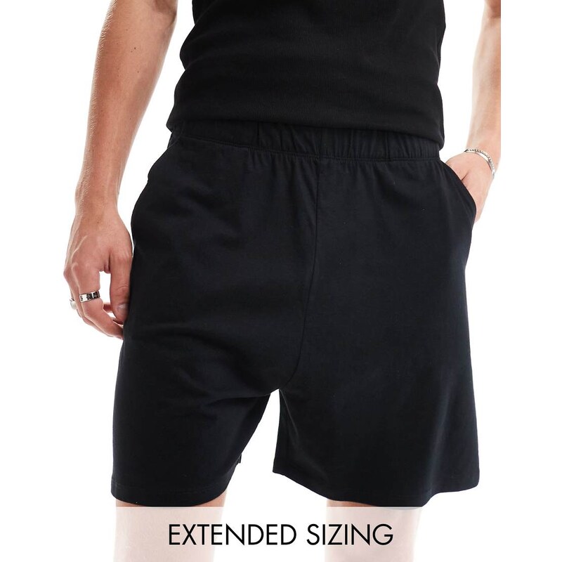 ASOS DESIGN jersey lounge short in black - BLACK