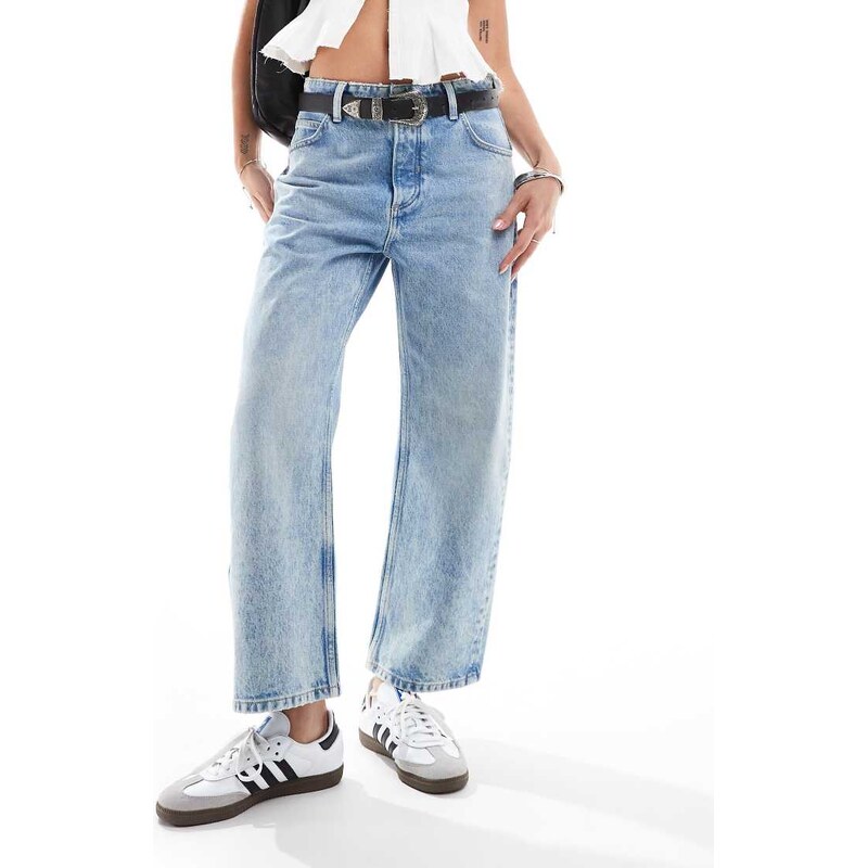 Free People deep trance dropped waist boyfriend jeans in light