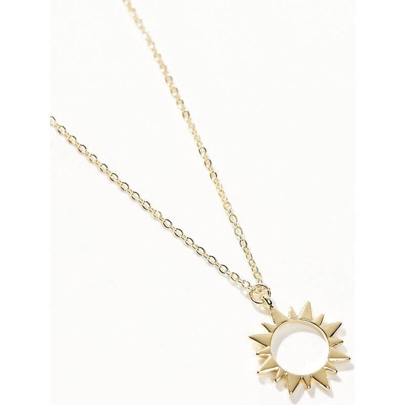 Pieces celestial sun necklace in gold 100114899