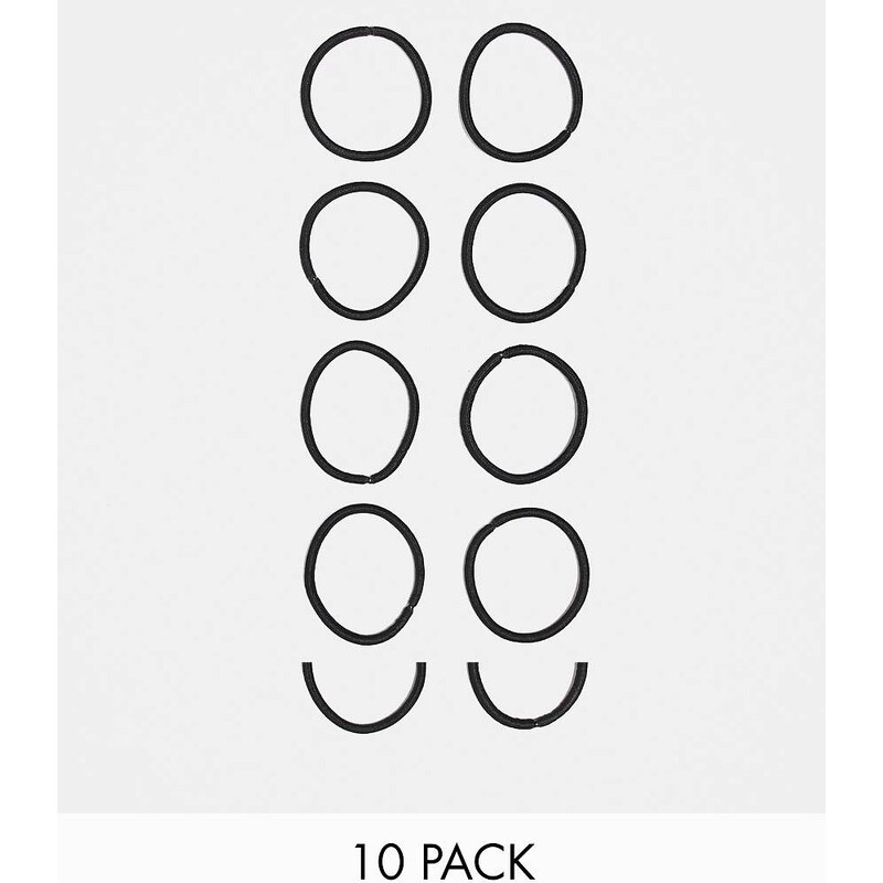 Pieces 10 pack hairbands in black 108551447