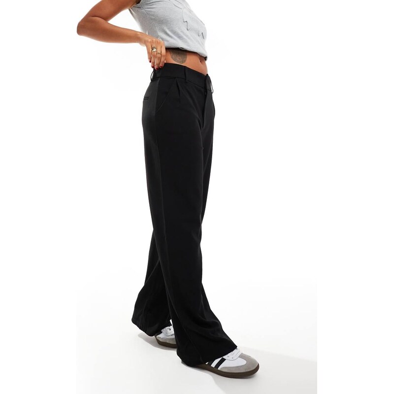 JDY wide leg tailored trousers in black