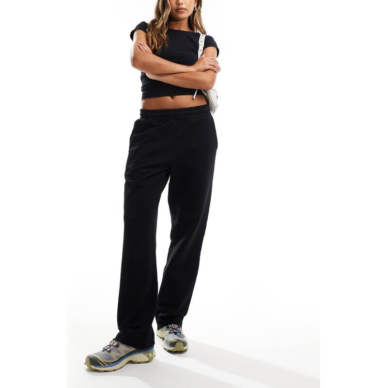 COLLUSION straight leg jogger in black 100126216