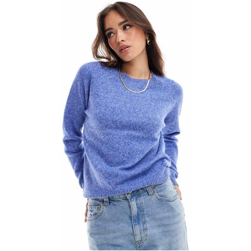 Vero Moda round neck knitted jumper in blue