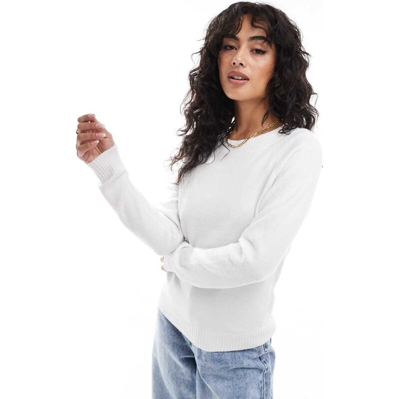 Vero Moda round neck jumper in white