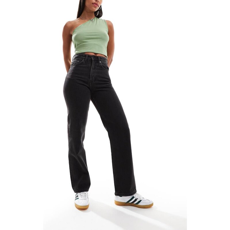 Weekday Rowe extra high waist regular fit straight leg jeans in