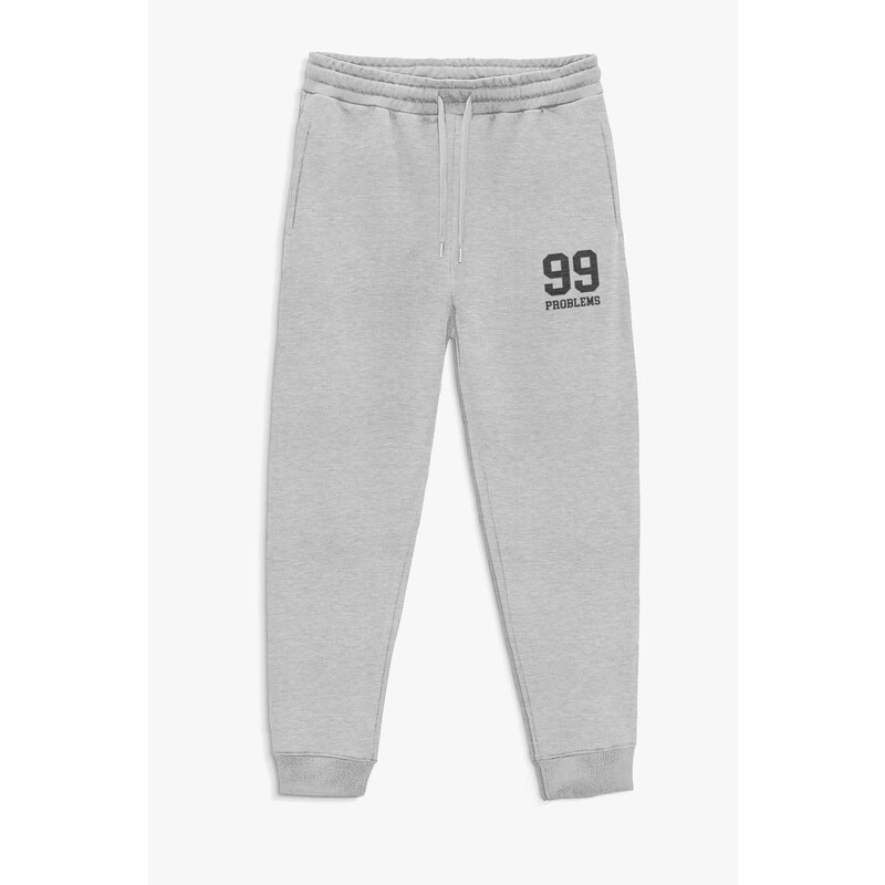Tepláky Jogger , Barva Šedá, s Potiskem 99 Problems