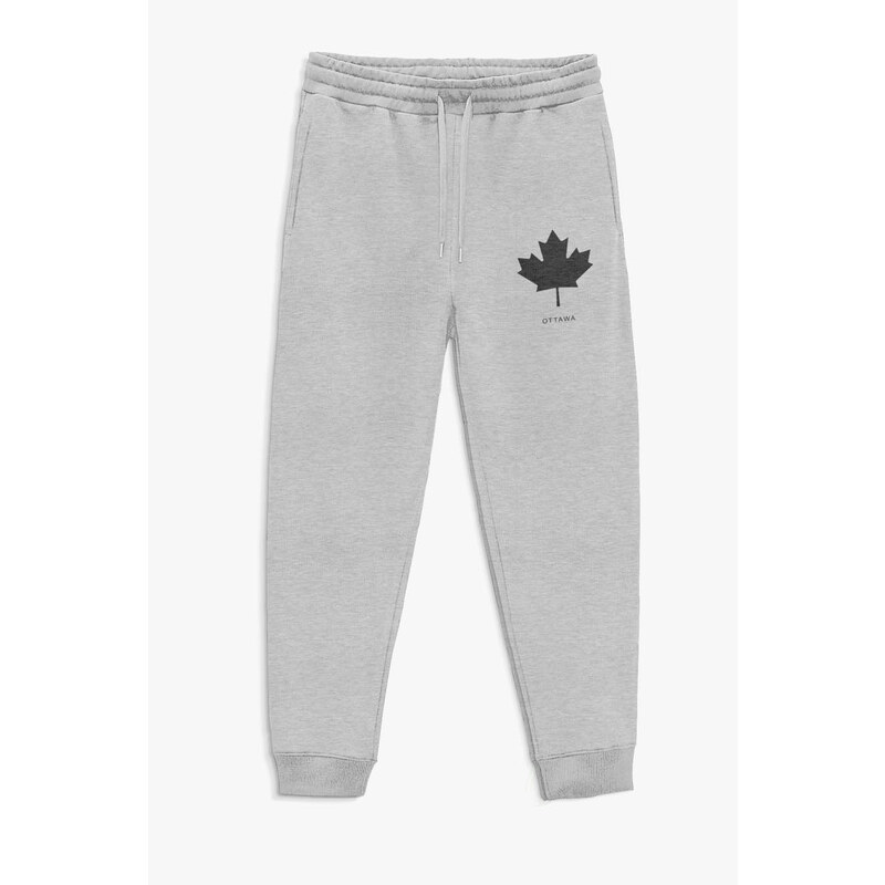 Tepláky Jogger , Barva Šedá, s Potiskem Ottawa Canada