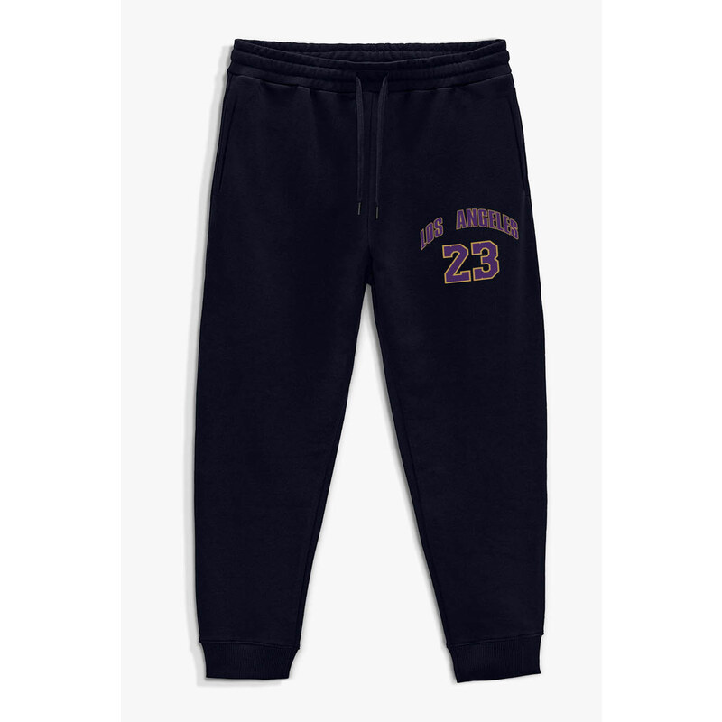 Tepláky Jogger , Barva Modrá, s Potiskem Los Angeles