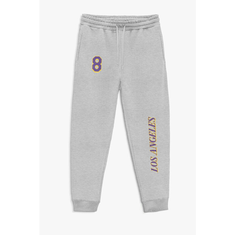Tepláky Jogger , Barva Šedá, s Potiskem Los Angeles
