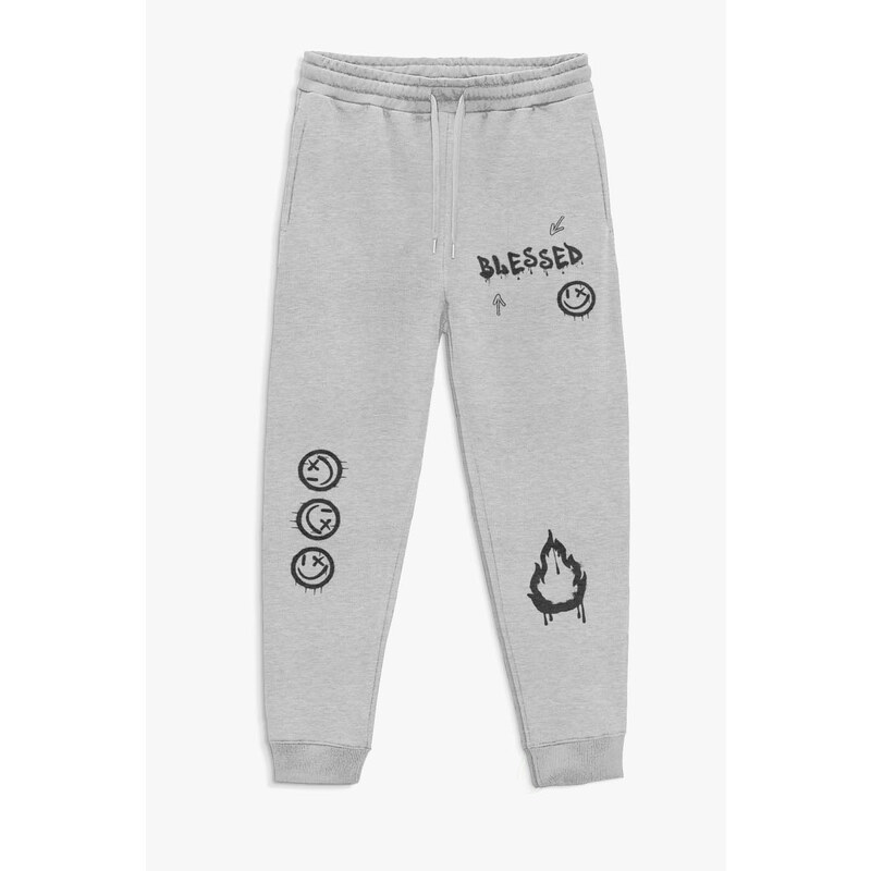 Tepláky Jogger , Barva Šedá, s Potiskem undefined