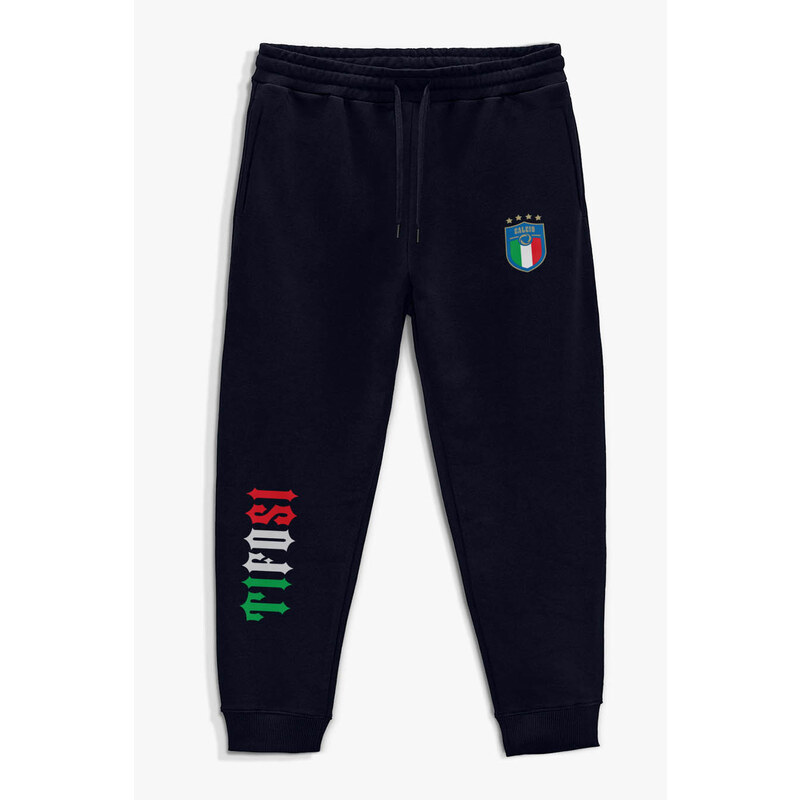 Tepláky Jogger , Barva Modrá, s Potiskem Calcio