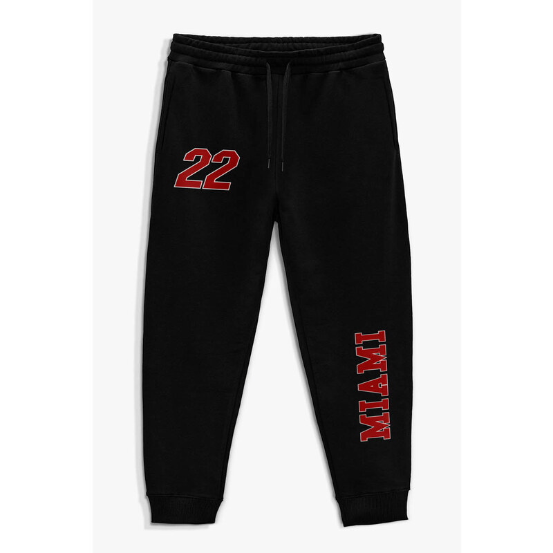 Tepláky Jogger , Barva Černá, s Potiskem Miami 22