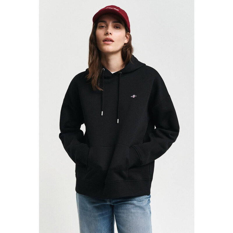 MIKINA GANT SHIELD HOODIE BLACK 96191936