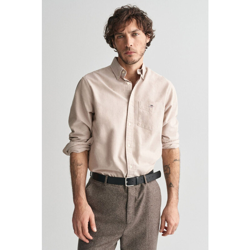 KOŠILE GANT REG CLASSIC OXFORD SHIRT WARM KHAKI