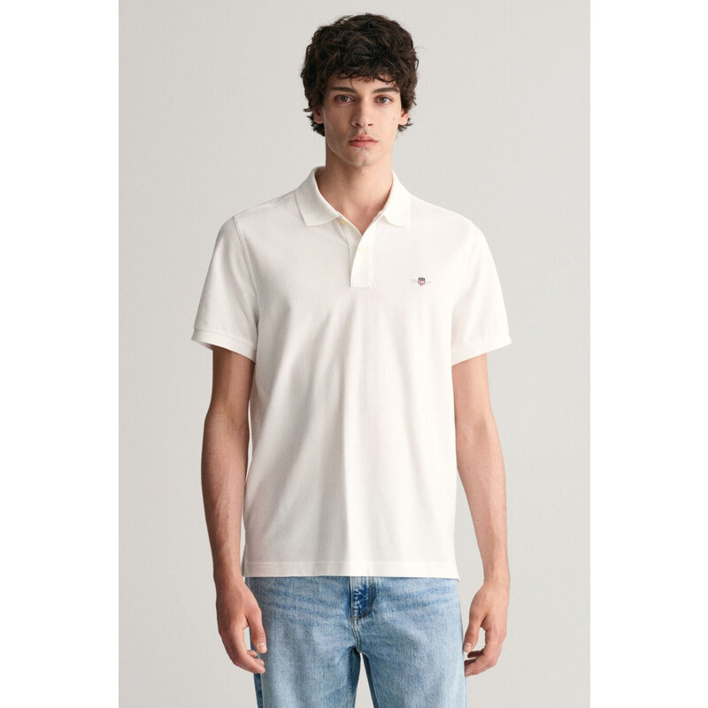 POLOKOŠILE GANT REG SHIELD SS PIQUE POLO WHITE