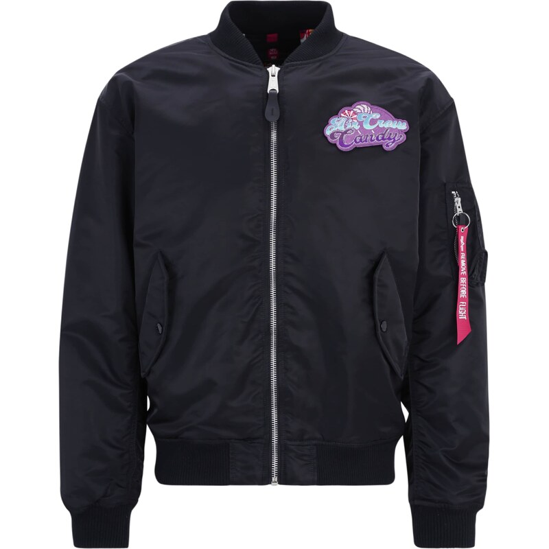 ALPHA INDUSTRIES Přechodná bunda MA-1 Candy azurová / fialová /