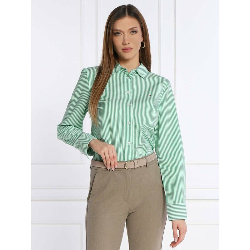 Tommy Hilfiger dámská zelená košile Essential 109097906