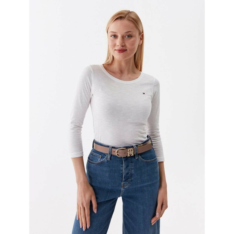 Tommy Hilfiger dámské bílé tričko Slim