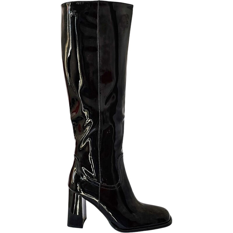 Lakované Kozačky Laura Biagiotti WT Patent Black