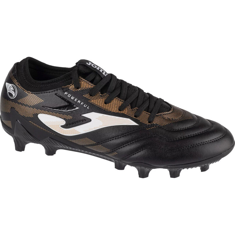Černo-zlaté pánské kopačky Joma Powerful 2401 FG Černá