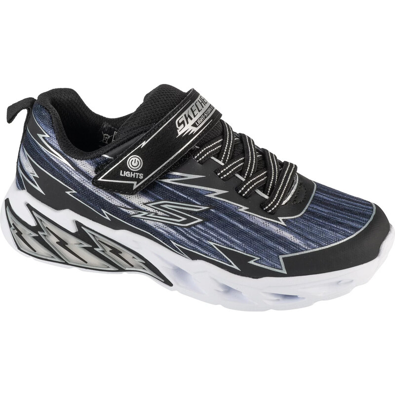Modro-černé chlapecké svítící tenisky Skechers S-Lights: Light