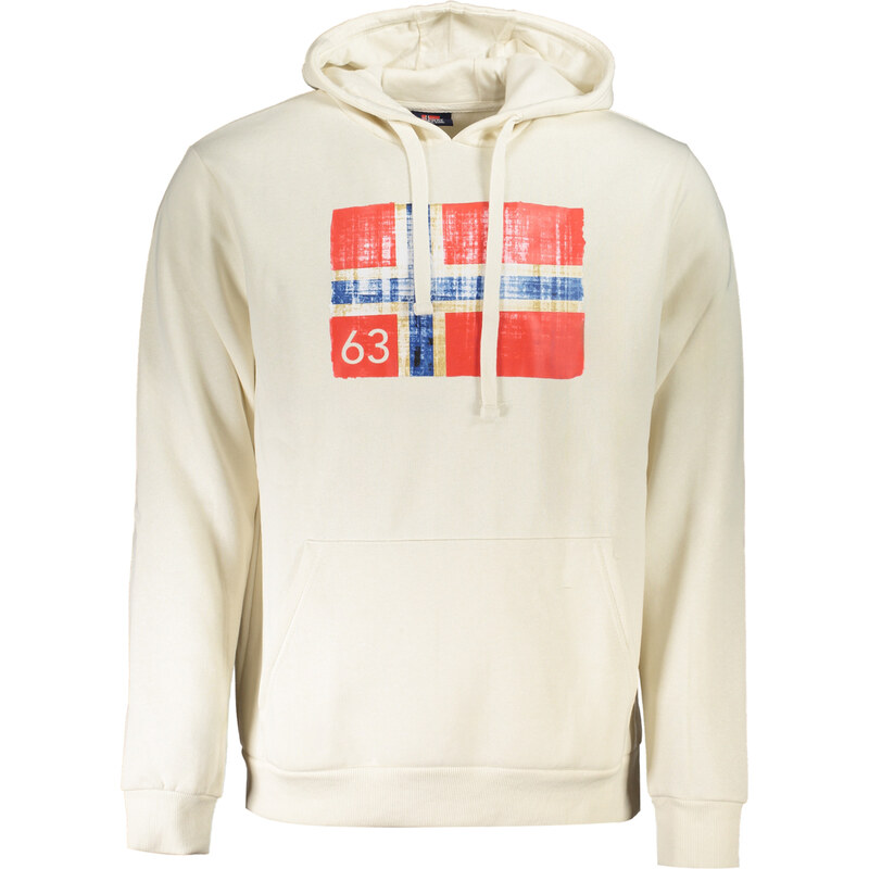 NORWAY 1963 Bílá pánská mMikina s kapucí