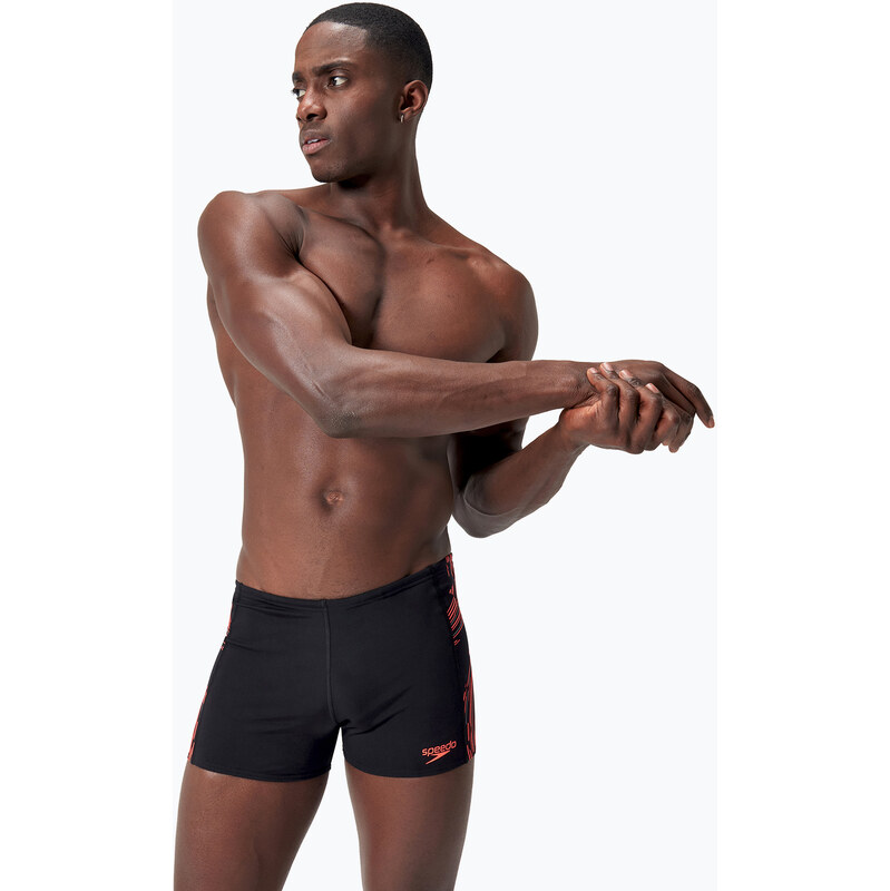 Pánské plavky Speedo Tech Panel Aquashort black/siren red/usa
