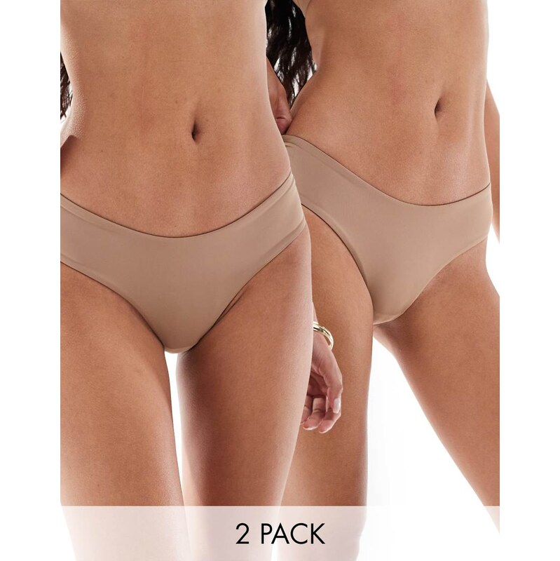 Dorina 2 pack thong in brown 100236129