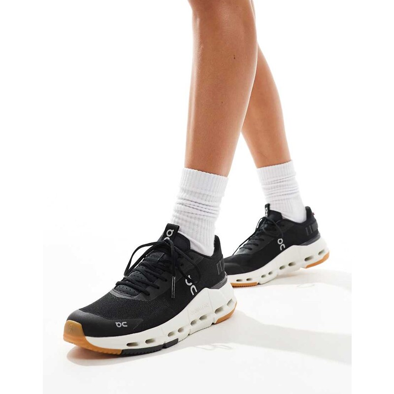ON Cloudnova Form 2 all day trainers in black and white