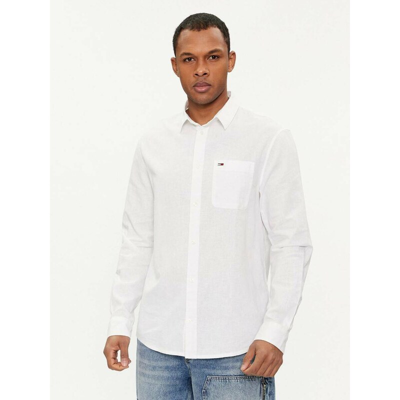 Tommy Jeans pánská bílá košile