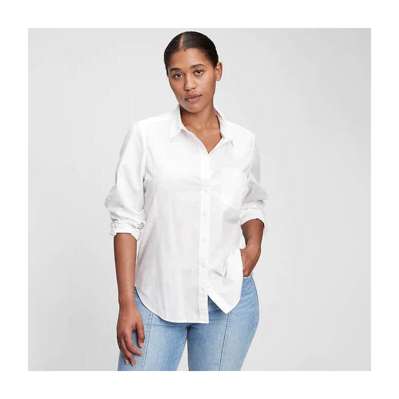 Košile GAP Perfect Shirt Optic White XXS
