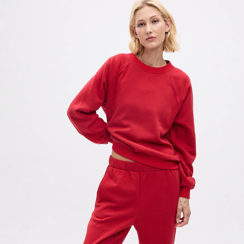 Mikina GAP Pullover Crew Modern Red XXS