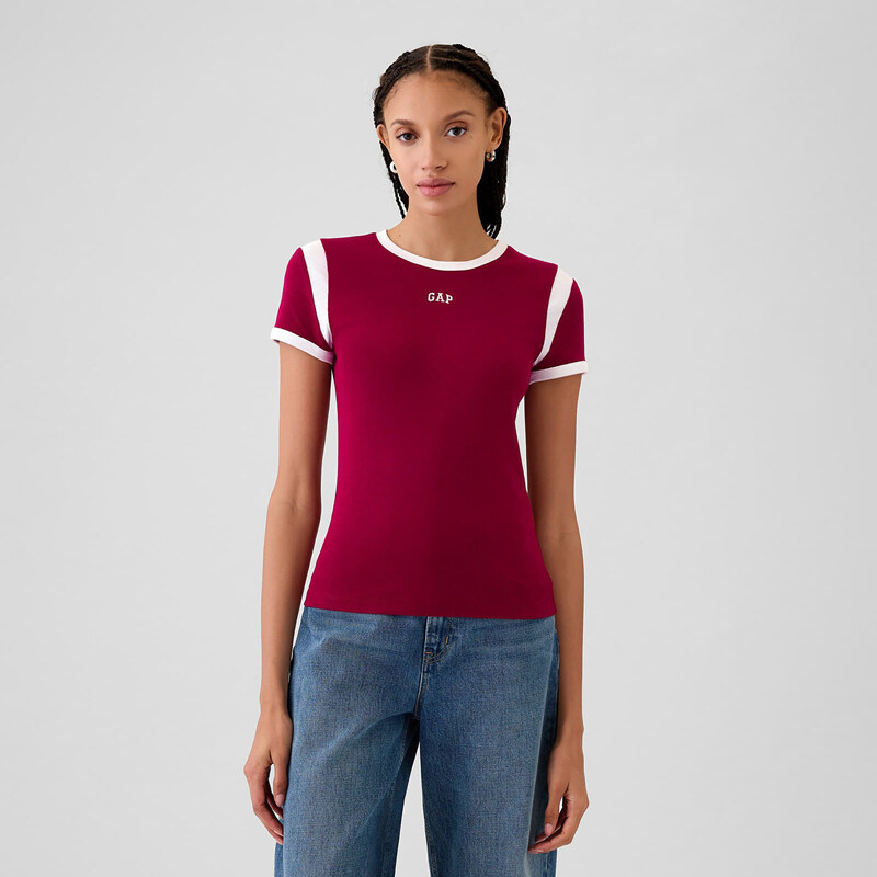 Tričko GAP Shortsleeve Logo Tee Beet Red L