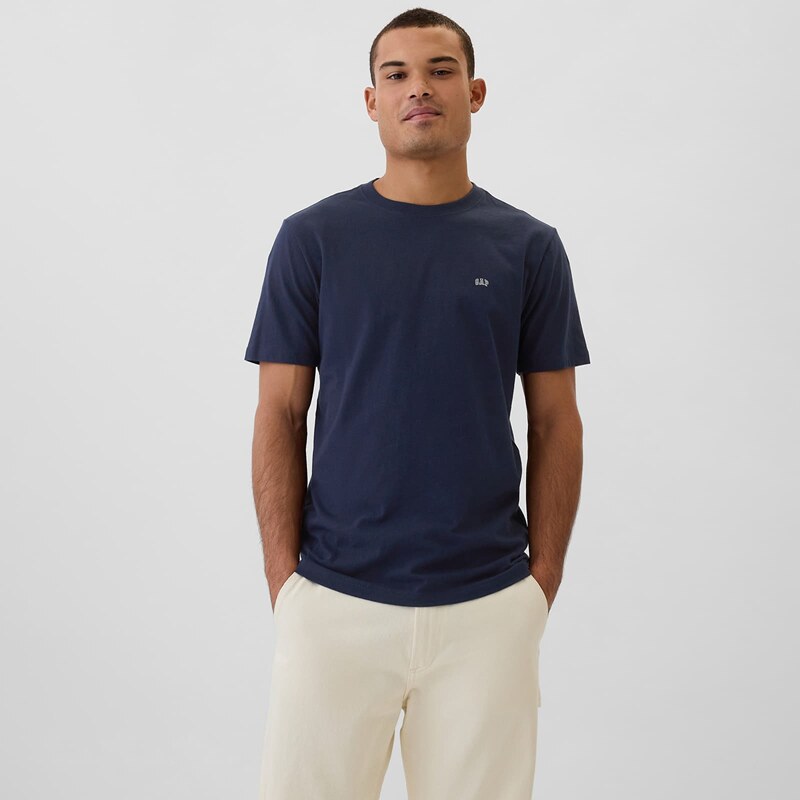 Tričko GAP Micro Logo Crew Tapestry Navy M