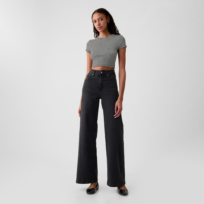 Džíny GAP Stride Denim Pants Washed Black W30 100242735