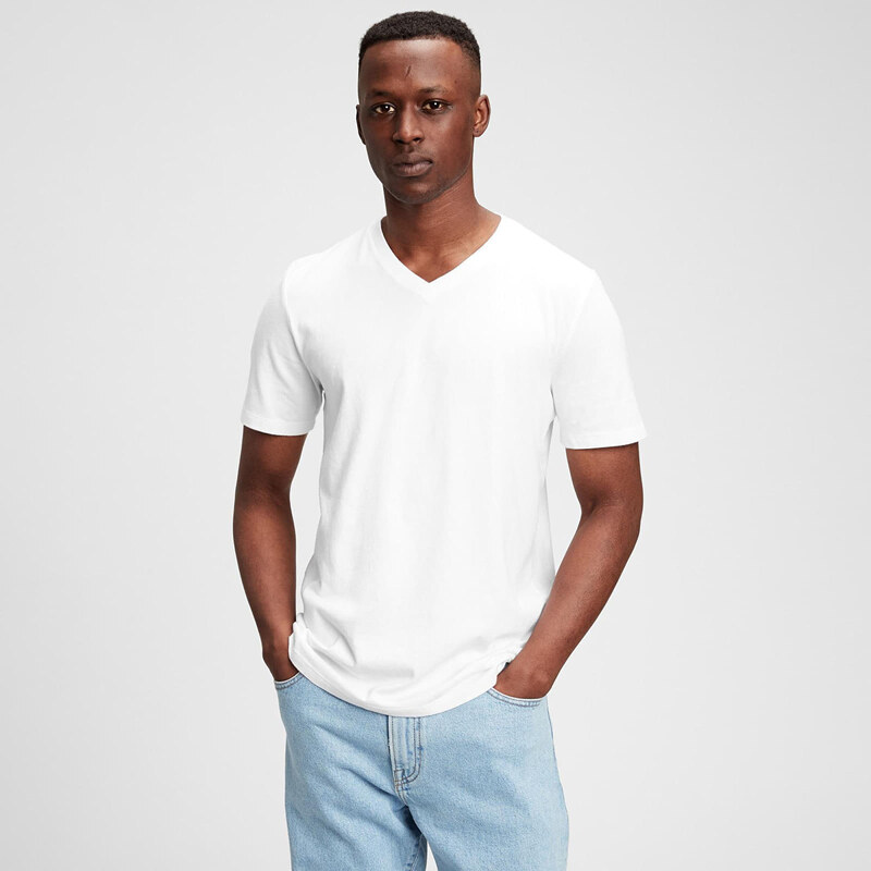 Tričko GAP Classic Vneck Tee Optic White XS