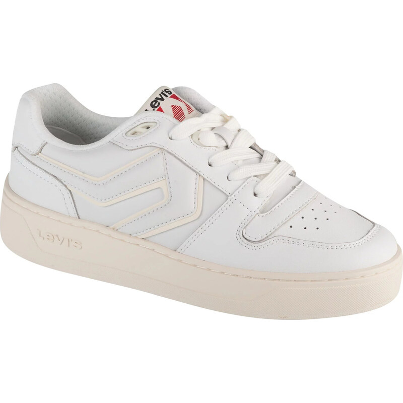 Bílé dámské kožené tenisky Levis Glide S L Bílá