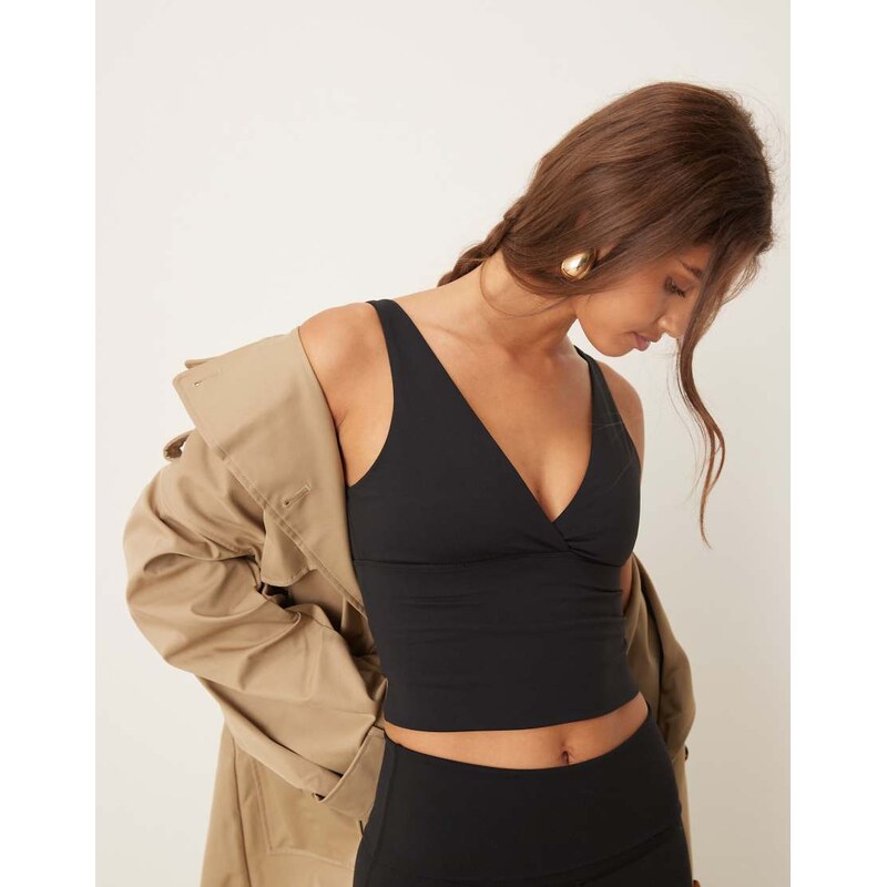 TALA DayFlex built-in support v neck full length vest in black