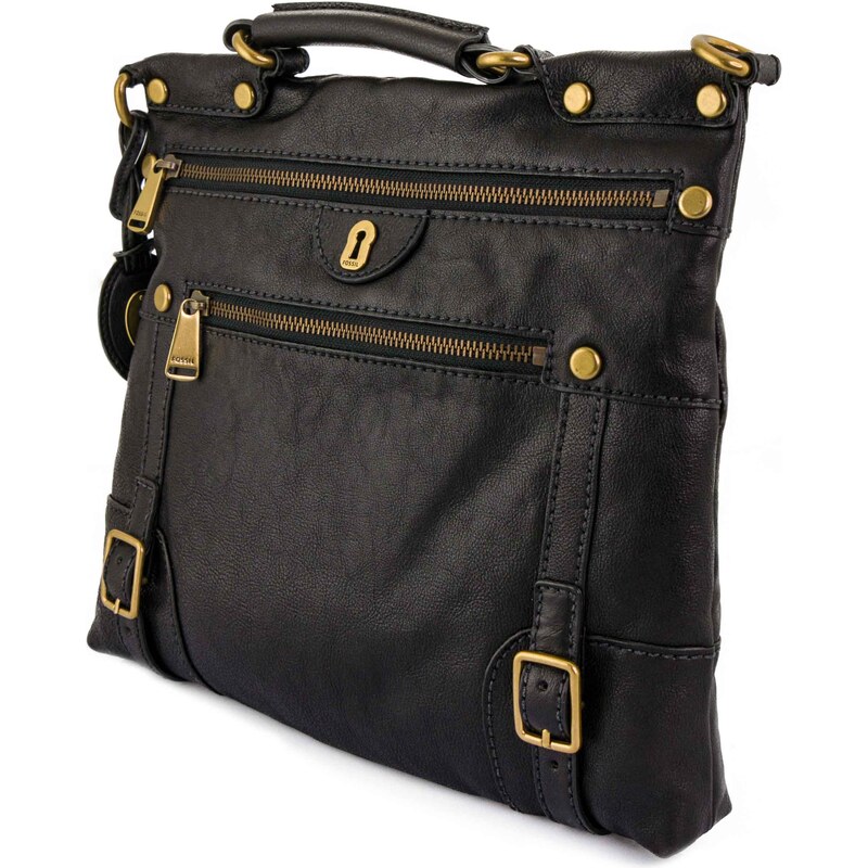 Kabelka Fossil Wmns Bag Emilia Flat Crossbody Black černá 100260009