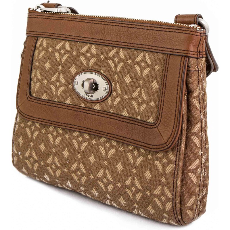 Dámská kabelka Fossil Wmns Shoulderbag Marlow Signature Top Zip hnědá 100260019