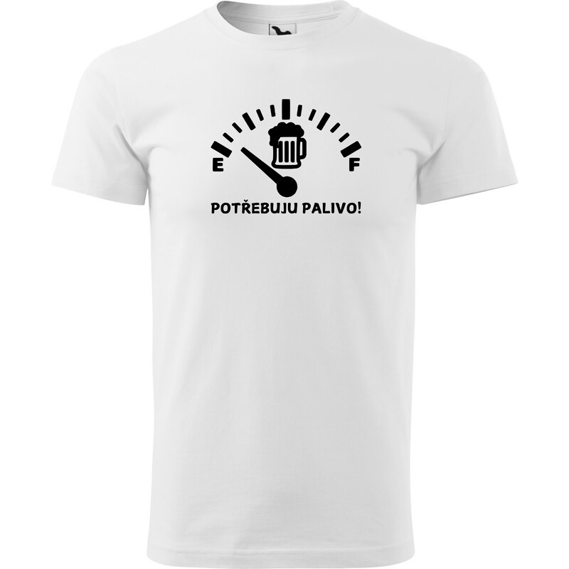 Fenomeno Pánské tričko Potřebuju palivo - bílé