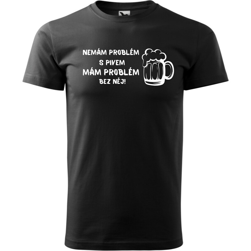 Fenomeno Pánské tričko Nemám problém s pivem - černé