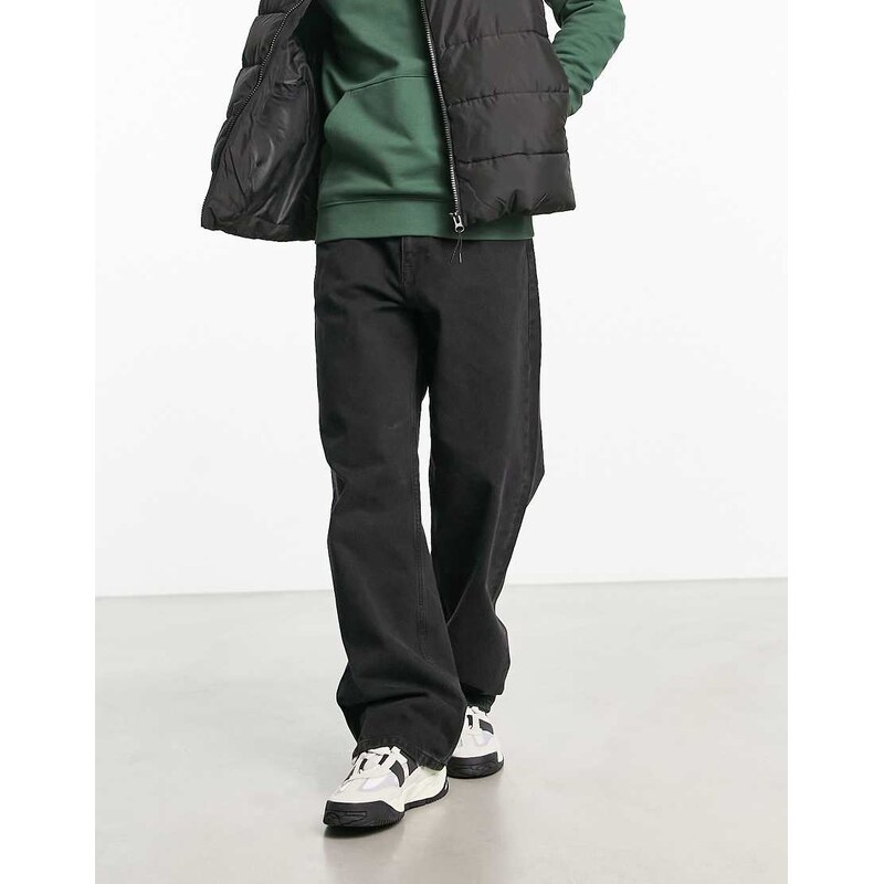 Dr Denim Omar wide fit jeans in worn black