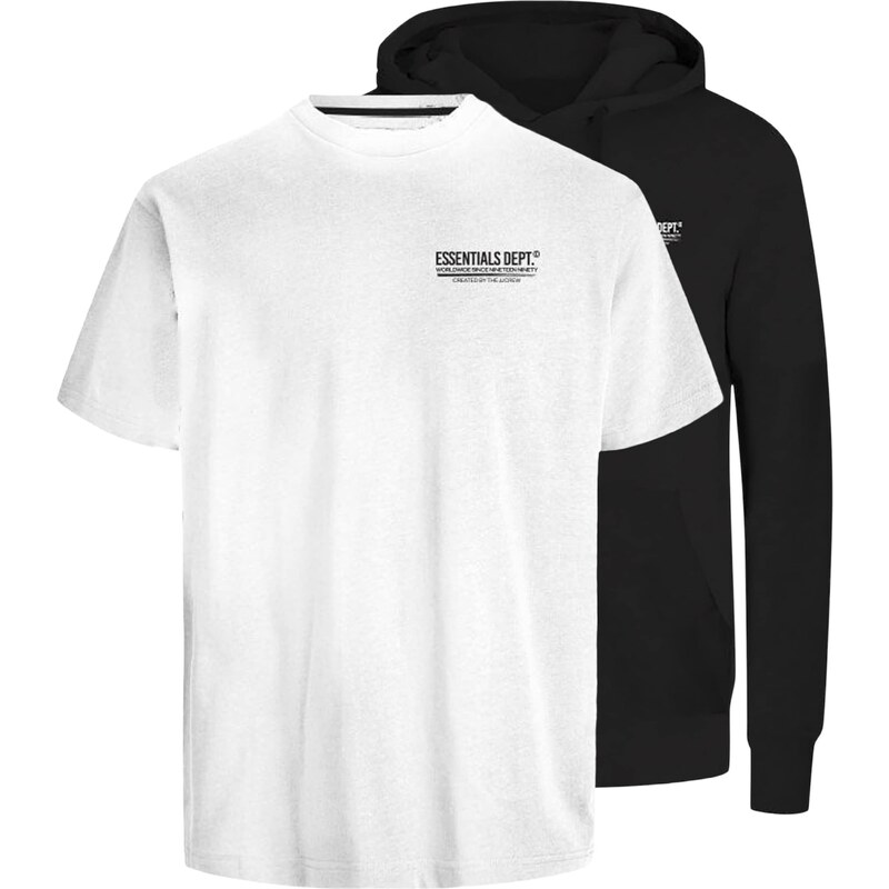 JACK & JONES Mikina JJOlive černá / bílá