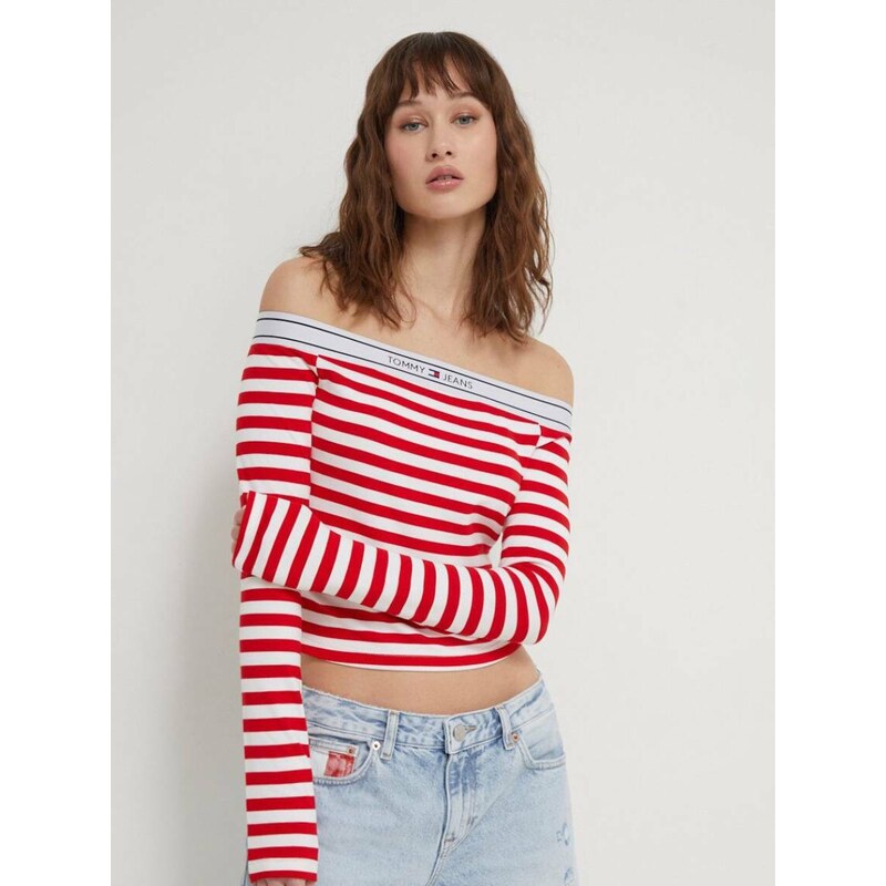 Tommy Jeans dámské pruhované tričko